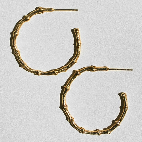 Desert Twig Hoops | 14kt Gold Vermeil