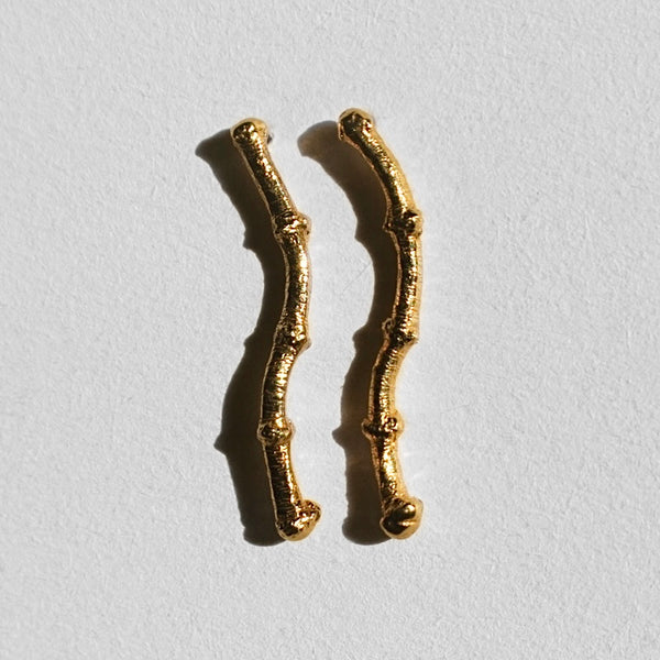 Long Desert Twig Studs | 14 KT GOLD