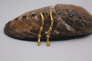 Long Desert Twig Studs | 14 KT GOLD