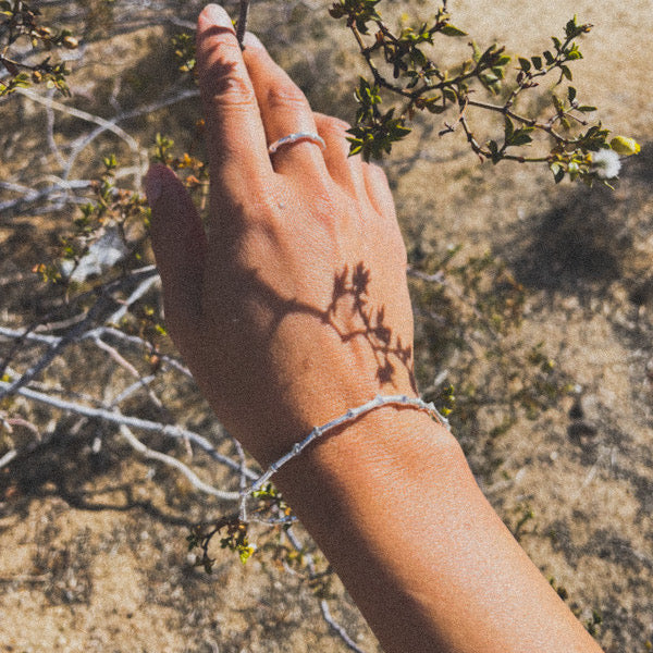 Desert Twig Bangle | Silver